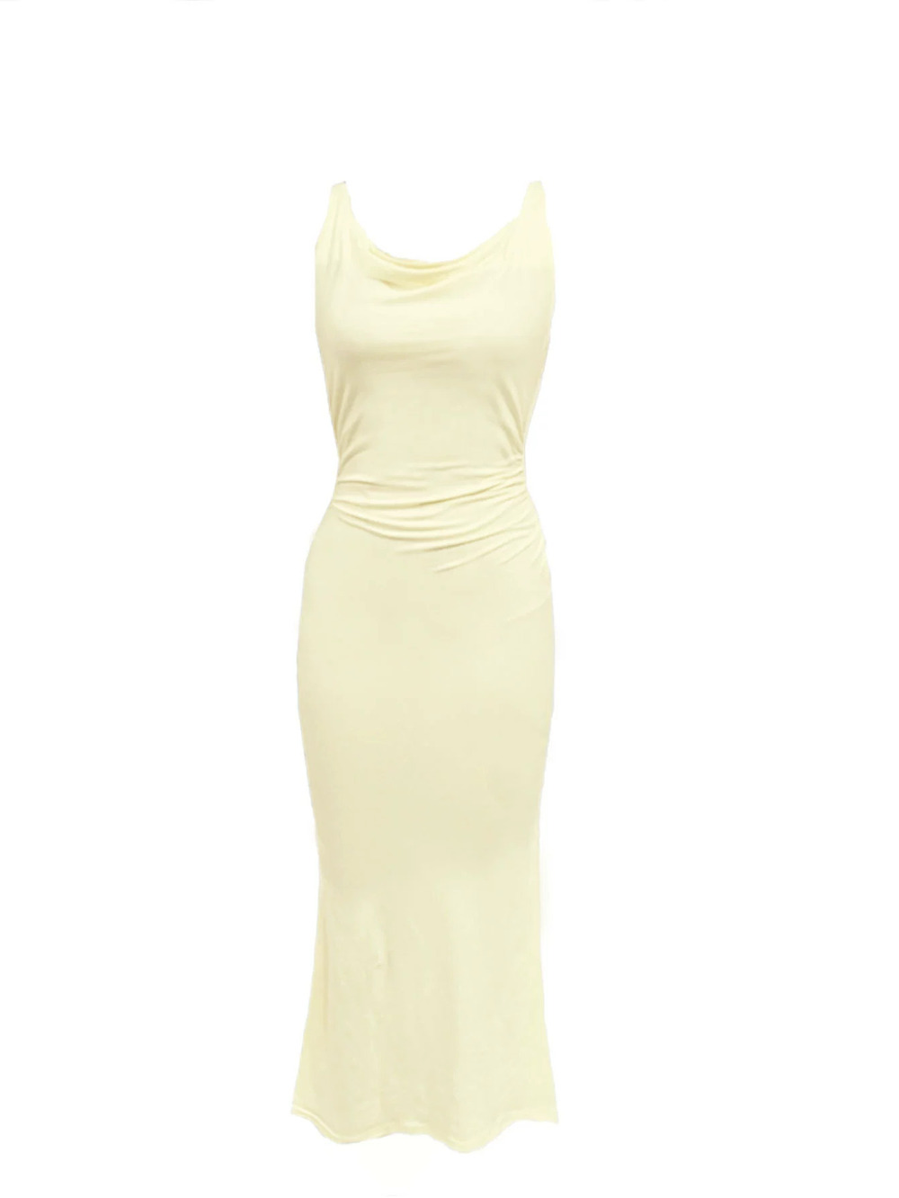 ZARA Pure Sexy Soft Spaghetti Strap Maxi Dress Fall Winter Slimming - Picture 4 of 5